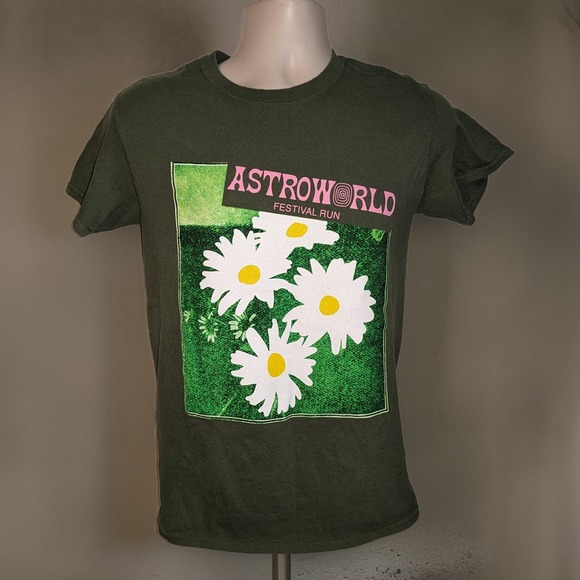 Travis Scott "Astro World Festival World" T-shirt - Small - Picture 1 of 3